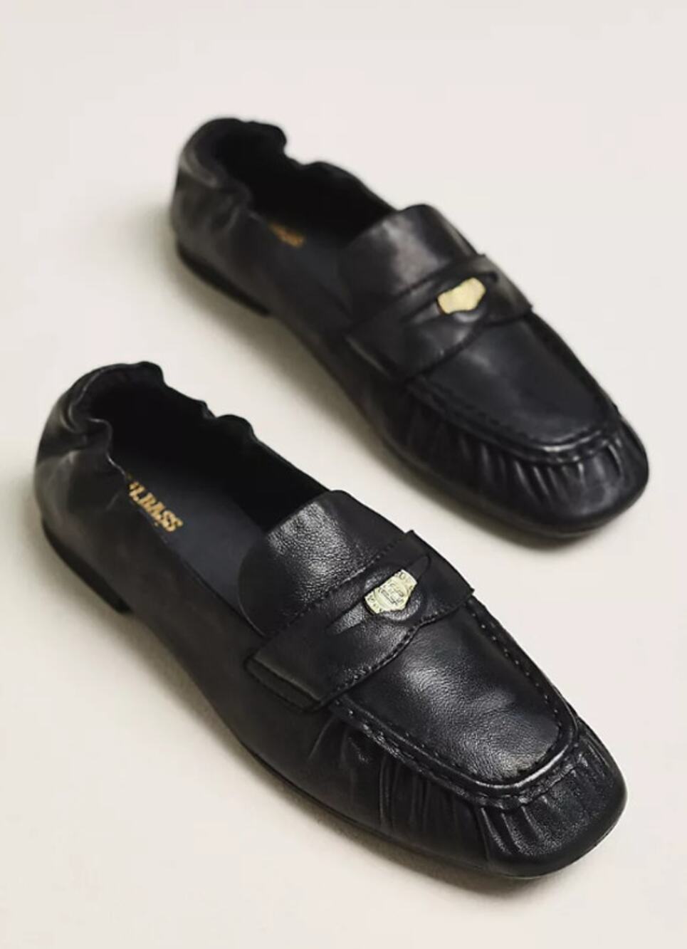G.H. Bass Rumi Penny Loafers Black Leather Moccasin Slip On Women's 5